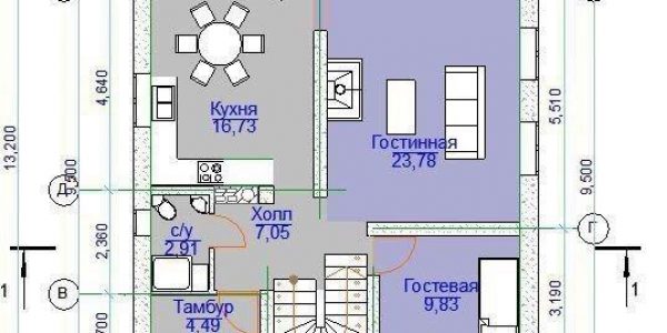 План 1 этажа поселок Ключевск