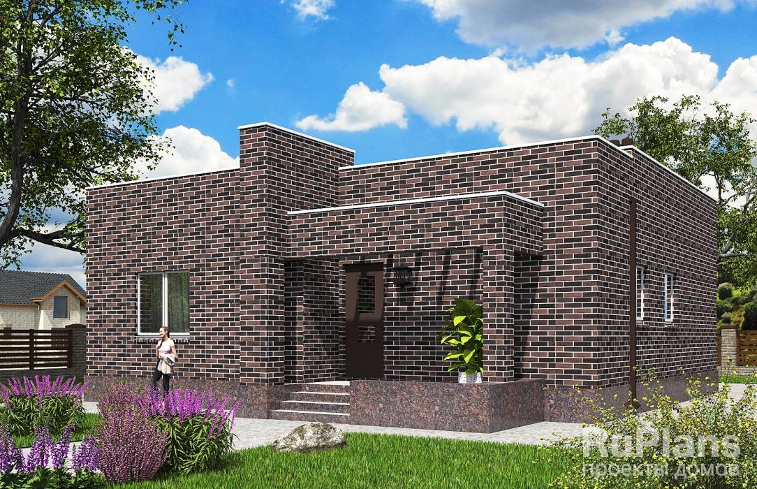 Rg5630 — проект одноэтажного жилого дома с террасой
