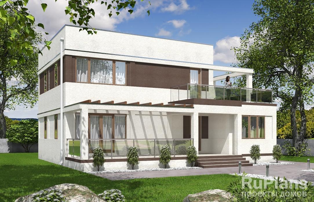 Rg5264 — проект двухэтажного дома с террасами