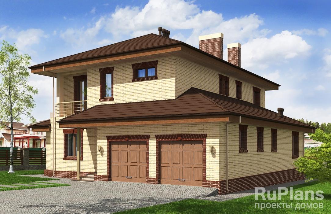 Rg5157 — проект двухэтажного жилого дома с гаражом и террасой