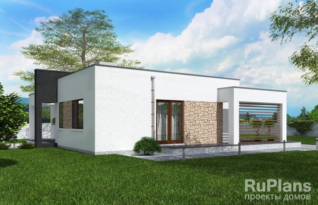 Rg5202 — проект одноэтажного дома с террасой