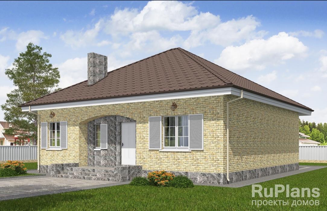 Rg5237 — проект одноэтажного дома с террасой