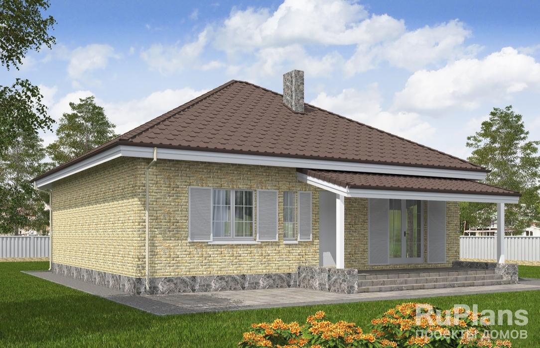 Rg5237 — проект одноэтажного дома с террасой