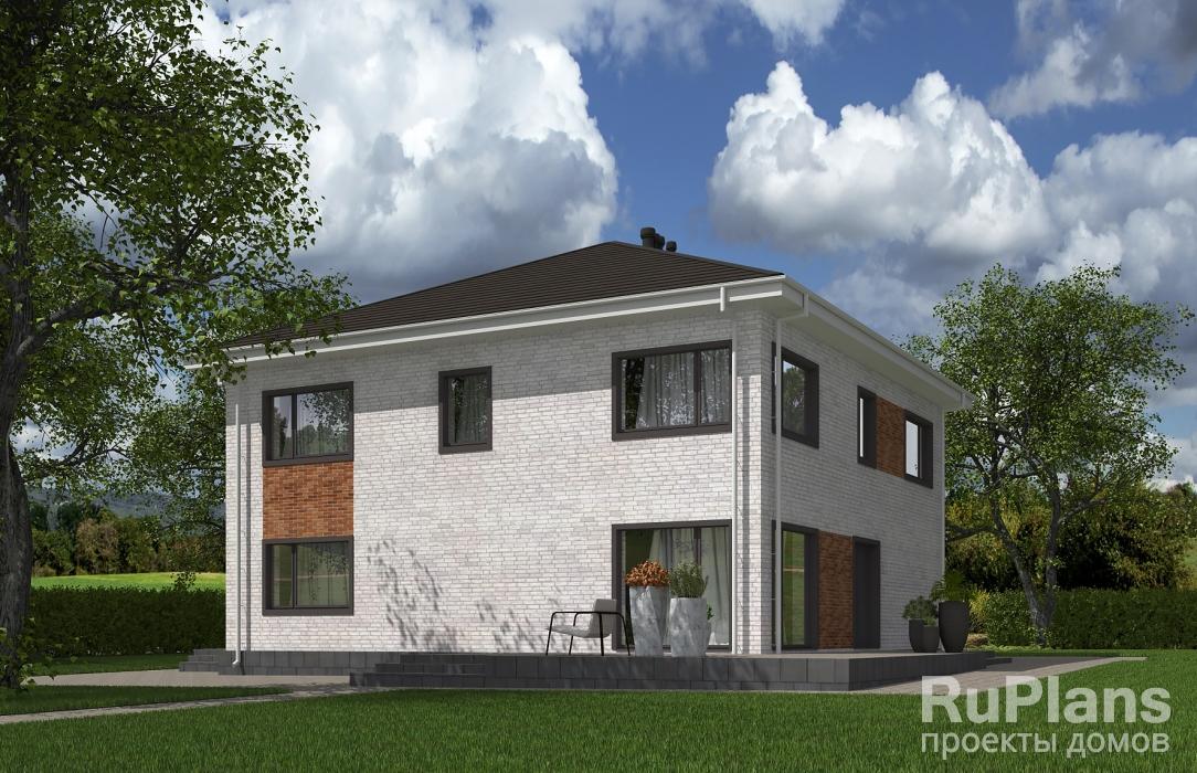 Rg5526 — проект двухэтажного дома с террасой и гаражом