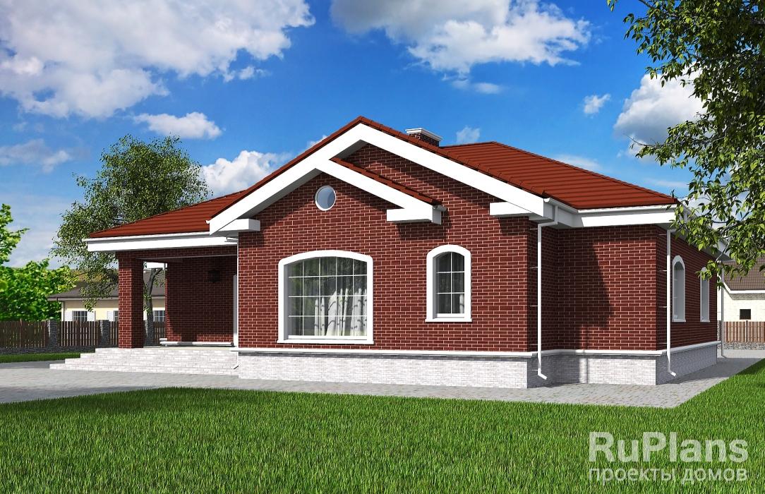 Rg5634 — проект одноэтажного жилого дома с террасами и гаражом